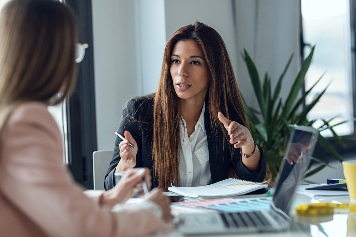 Lawyer explains case to client Lawyer explains case to client